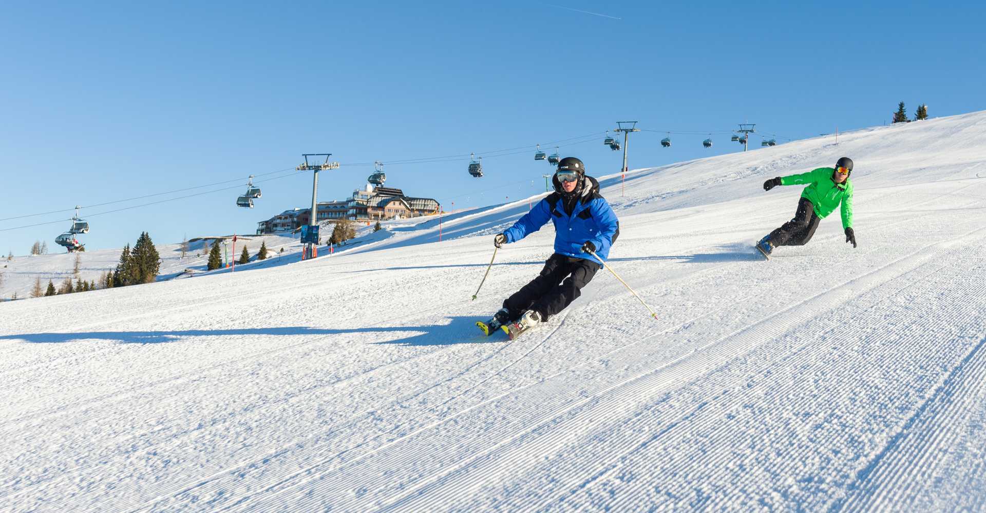 Die Gerlitzen Alpe im Winter.